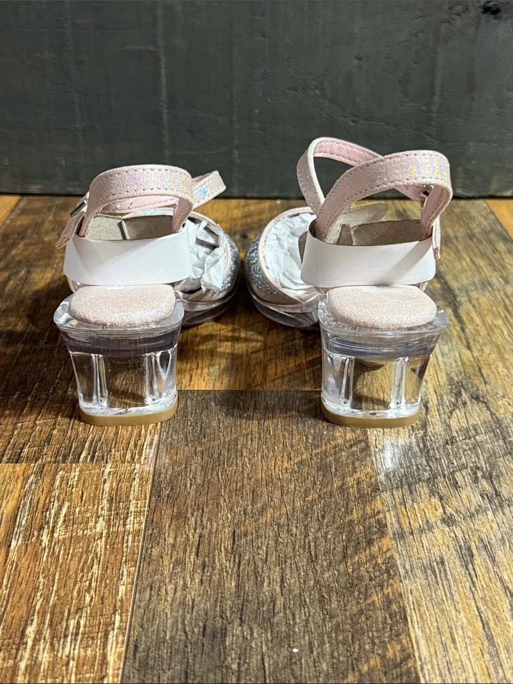 Kenneth Cole Reaction Girls Cinderella Shine Rhinestone Heels Size 11
